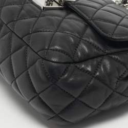 Pre Owned Micheal Kors Black Quilted Leather Large Sloan Shoulder Bag