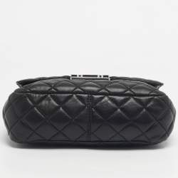 Pre Owned Micheal Kors Black Quilted Leather Large Sloan Shoulder Bag