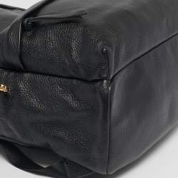 Pre Owned Michael Kors Black Leather Large Slater Backpack