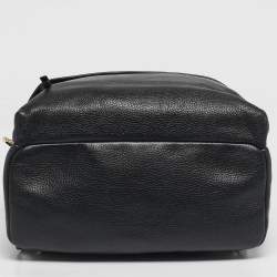 Pre Owned Michael Kors Black Leather Large Slater Backpack