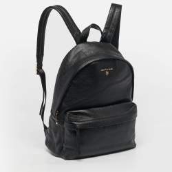 Pre Owned Michael Kors Black Leather Large Slater Backpack