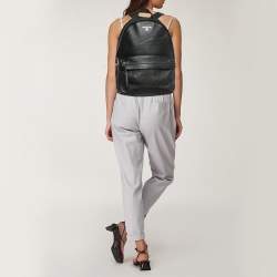 Pre Owned Michael Kors Black Leather Large Slater Backpack