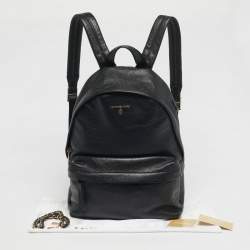 Pre Owned Michael Kors Black Leather Large Slater Backpack