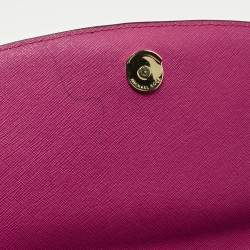 Pre Owned Michael Kors Pink Leather Medium Ava Top Handle Bag