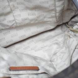 Pre Owned Michael Kors Brown Signature Coated Canvas Front Pocket Backpack