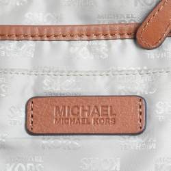 Pre Owned Michael Kors Brown Signature Coated Canvas Front Pocket Backpack