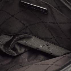 Pre Owned Michael Kors Black Signature Coated Canvas Jet Set Crossbody Bag