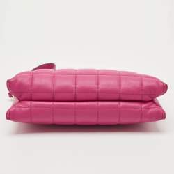 Pre Owned Michael Kors Pink Quilted Leather Wristlet Studded Clutch