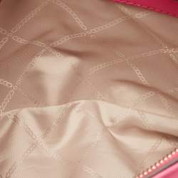 Pre Owned Michael Kors Pink Quilted Leather Wristlet Studded Clutch