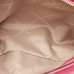 Pre Owned Michael Kors Pink Quilted Leather Wristlet Studded Clutch