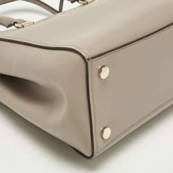 Pre Owned Michael Kors Beige Leather Large Benning Satchel