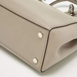 Pre Owned Michael Kors Beige Leather Large Benning Satchel