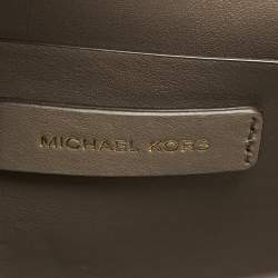 Pre Owned Michael Kors Beige Leather Large Benning Satchel