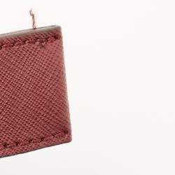 Pre Owned Michael Kors Burgundy Saffiano Leather Mini Selma Crossbody Bag