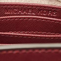 Pre Owned Michael Kors Burgundy Saffiano Leather Mini Selma Crossbody Bag