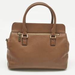 Pre Owned Michael Kors Brown Leather Astrid Tote