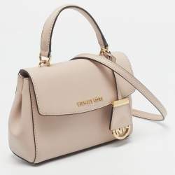 Pre Owned Michael Kors Light Pink Leather Mini Ava Top Handle Bag