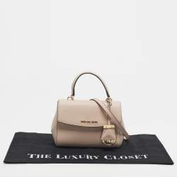 Pre Owned Michael Kors Light Pink Leather Mini Ava Top Handle Bag