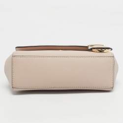 Pre Owned Michael Kors Light Pink Leather Mini Ava Top Handle Bag