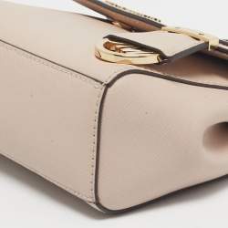 Pre Owned Michael Kors Light Pink Leather Mini Ava Top Handle Bag