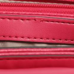 Pre Owned Michael Kors Pink Leather Jet Set Charm Crossbody Bag