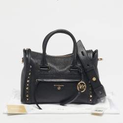 Pre Owned Michael Kors Black Leather Small Carine Satchel