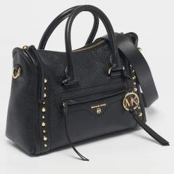 Pre Owned Michael Kors Black Leather Small Carine Satchel