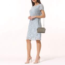 Pre Owned Michael Kors Beige Leather Mini Selma Crossbody Bag