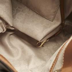 Pre Owned Michael Kors Brown Leather Large Hamilton North South Tote