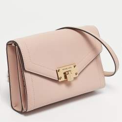 Pre Owned Michael Kors Pink Leather Kinsley Shoulder bag