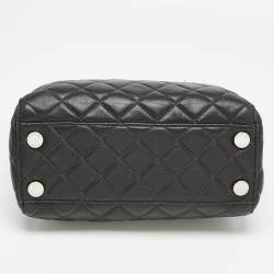 Pre Owned حقيبة يد مايكل كورس سوزانا جلد مبطن أسود