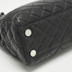 Pre Owned حقيبة يد مايكل كورس سوزانا جلد مبطن أسود