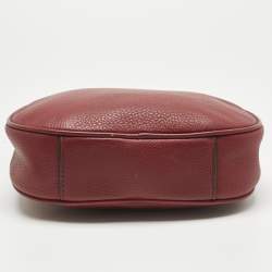 Pre Owned Michael Kors Red Leather Ginny Crossbody Bag