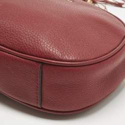 Pre Owned Michael Kors Red Leather Ginny Crossbody Bag