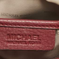 Pre Owned Michael Kors Red Leather Ginny Crossbody Bag