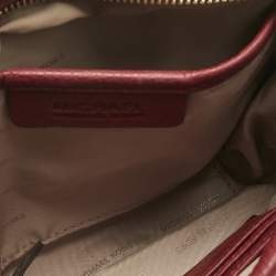 Pre Owned Michael Kors Red Leather Ginny Crossbody Bag