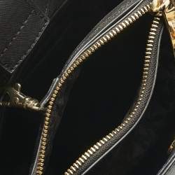 Pre Owned Michael Kors Black Leather Mini Cynthia Tote