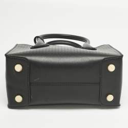 Pre Owned Michael Kors Black Perforated Leather Small Mercer Tote