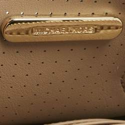 Pre Owned Michael Kors Black Perforated Leather Small Mercer Tote