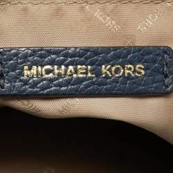 Pre Owned Michael Kors Navy Blue Leather Lydia Shoulder Bag