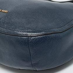 Pre Owned Michael Kors Navy Blue Leather Lydia Shoulder Bag