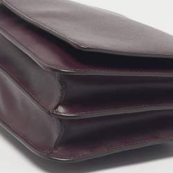 Pre Owned Michael Kors Purple Leather Mott Charm Swag Shoulder Bag