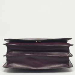 Pre Owned Michael Kors Purple Leather Mott Charm Swag Shoulder Bag