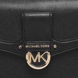 مملوكة مسبقًا حقيبة كتف مايكل كورس جيسي جلد أسود متوسطة