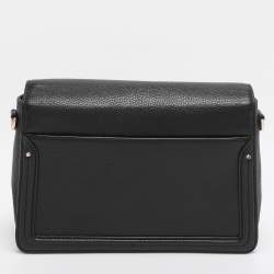 مملوكة مسبقًا حقيبة كتف مايكل كورس جيسي جلد أسود متوسطة