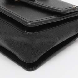 مملوكة مسبقًا حقيبة كتف مايكل كورس جيسي جلد أسود متوسطة