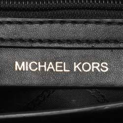 مملوكة مسبقًا حقيبة كتف مايكل كورس جيسي جلد أسود متوسطة