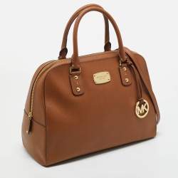 مملوكة مسبقًا Michael Kors Brown Leather Large Sandrine Satchel