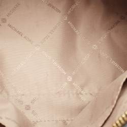 Pre Owned حقيبة كروس مايكل كورس جيت سيت دوم قماش مغطى بتوقيع بني داكن