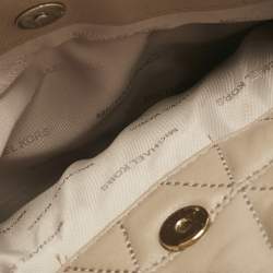مملوكة مسبقًا Micheal Kors Beige Quilted Leather Large Sloan Shoulder Bag